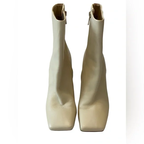 Sam Edelman Anika Cream Bootie Embossed Lizard Size 8 Mob Wife Neutral Reptile - Picture 3 of 9